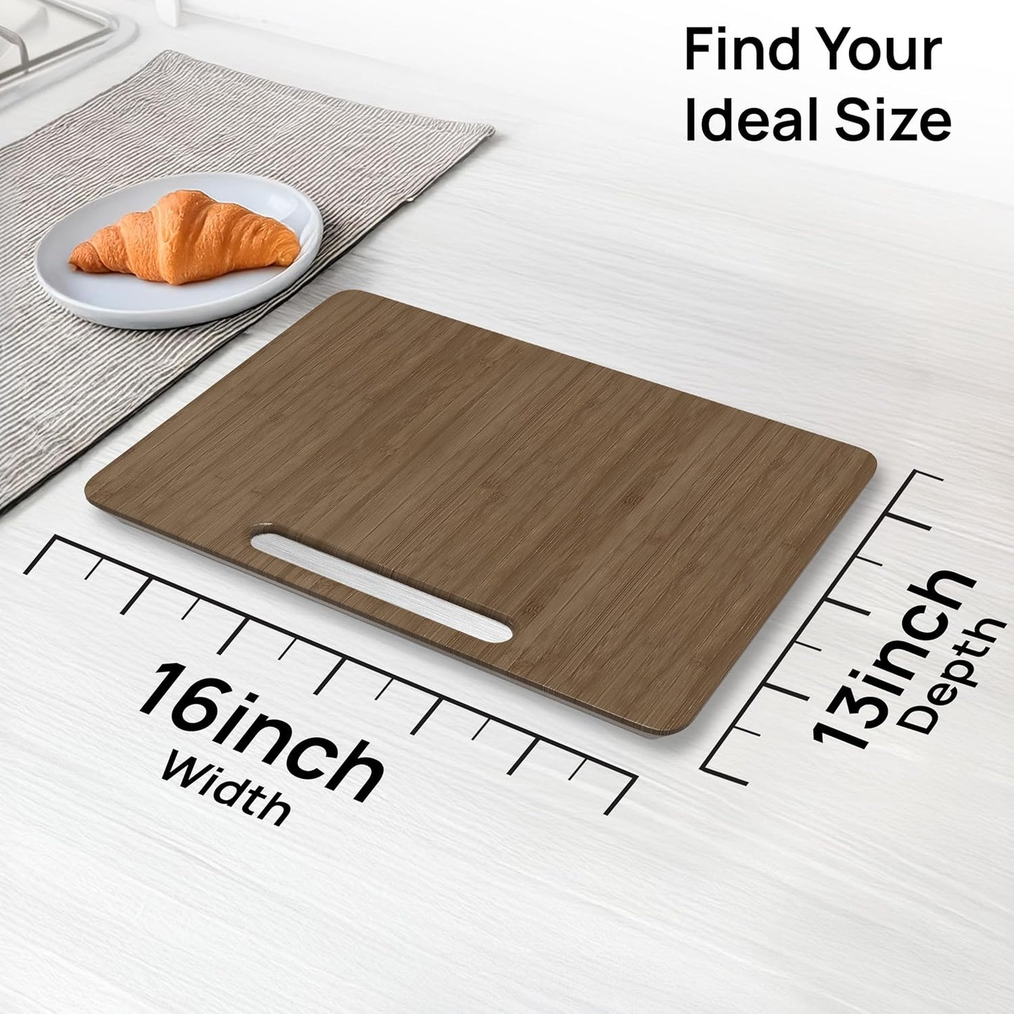 Ibyx Elegant Sliding Tray for Your Coffee Maker & Heavy Kitchen Appliances - Sturdy, Slides Easily from Under The Cabinet (Brown, 16" W x 13" D)