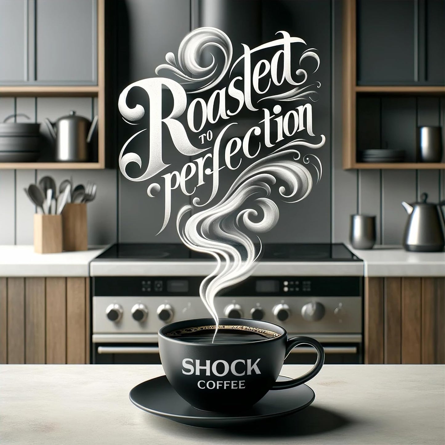 Shock Coffee Naturally Bold | Extra High Caffeine Strong Coffee | Medium Dark Roast Whole Bean | Premium Arabica | 8 ounce