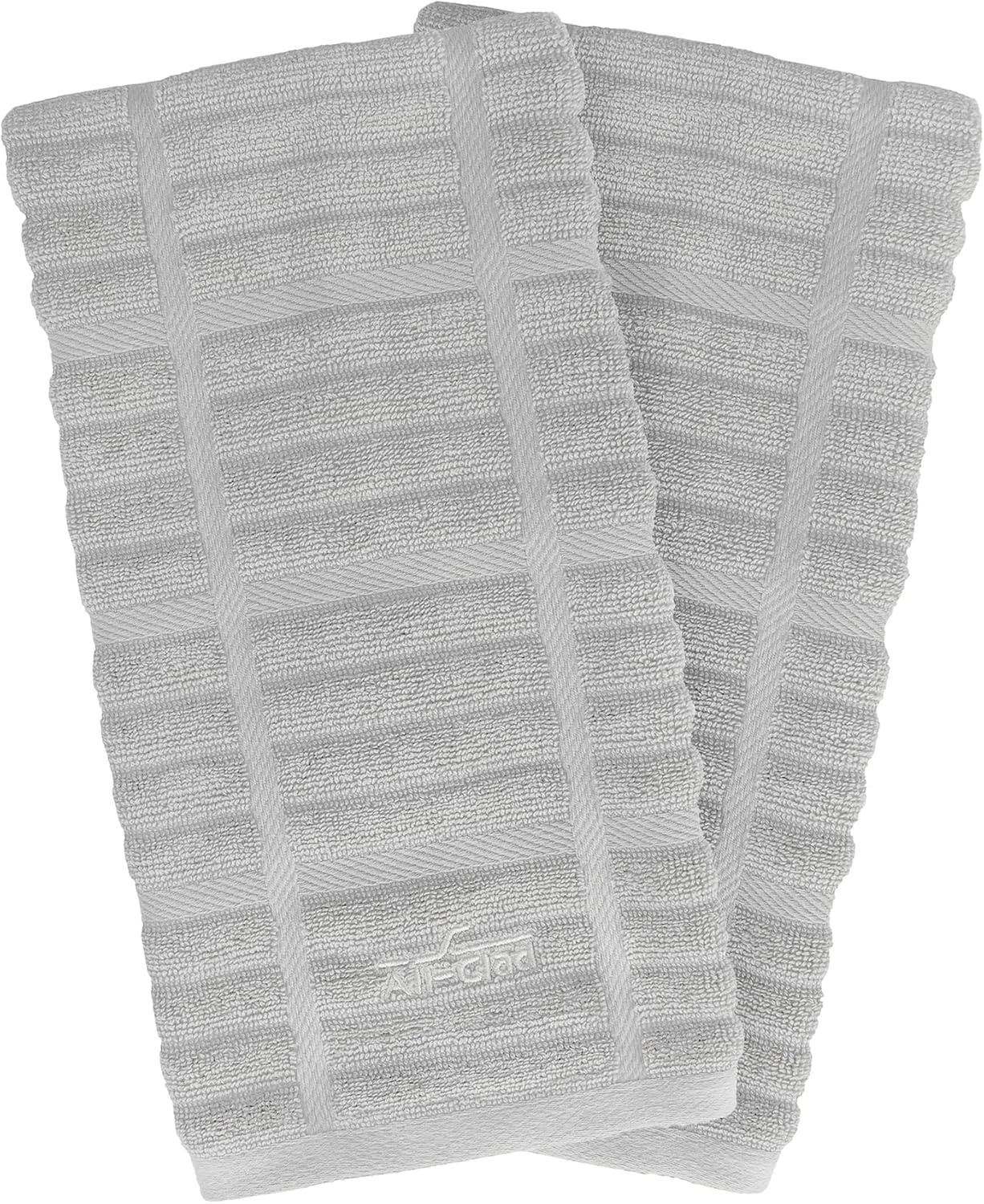 All-Clad Solid Kitchen Towels: Highly Absorbent, Super Soft Long Lasting - 100% Cotton, 17"x30" Tea Towels for Cleaning & Drying Dishes, Pans, Glassware, or Countertops, (2-Pack), Titanium Gray