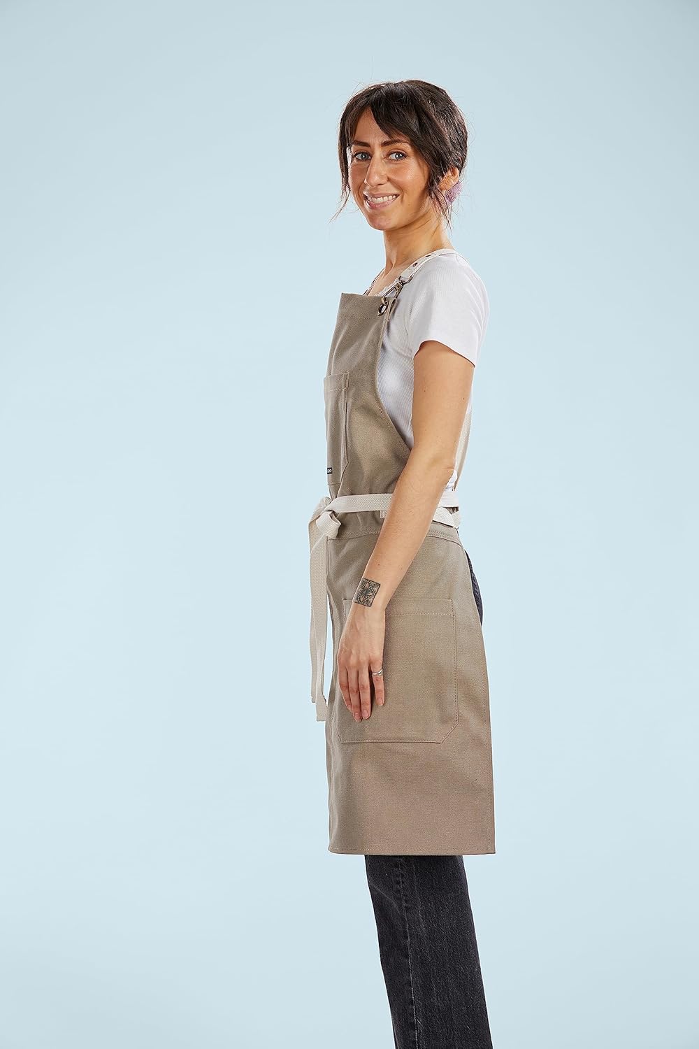 Caldo Split Leg Apron (Grey)