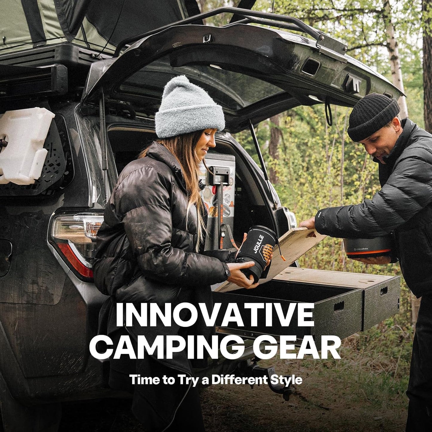 Joulle Kettle Pot, 500 W Electric Camping Stove, 3 Mode Portable Tea Kettle, Small Travel Water Boiler, Versatile Outdoor Cooking Gear for Car Camping, Vanlife, Overland, Ev Tripe