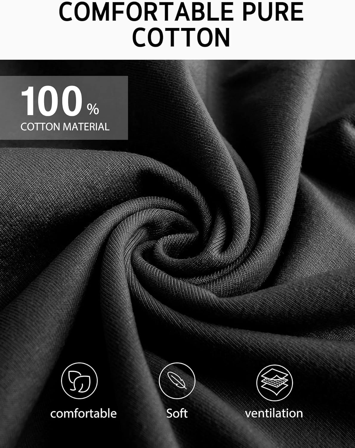 Syntus 3 Pack Server Aprons with 3 Pockets, 100% Cotton Waitress Waiter Waist Apron, 11.5-inch Black