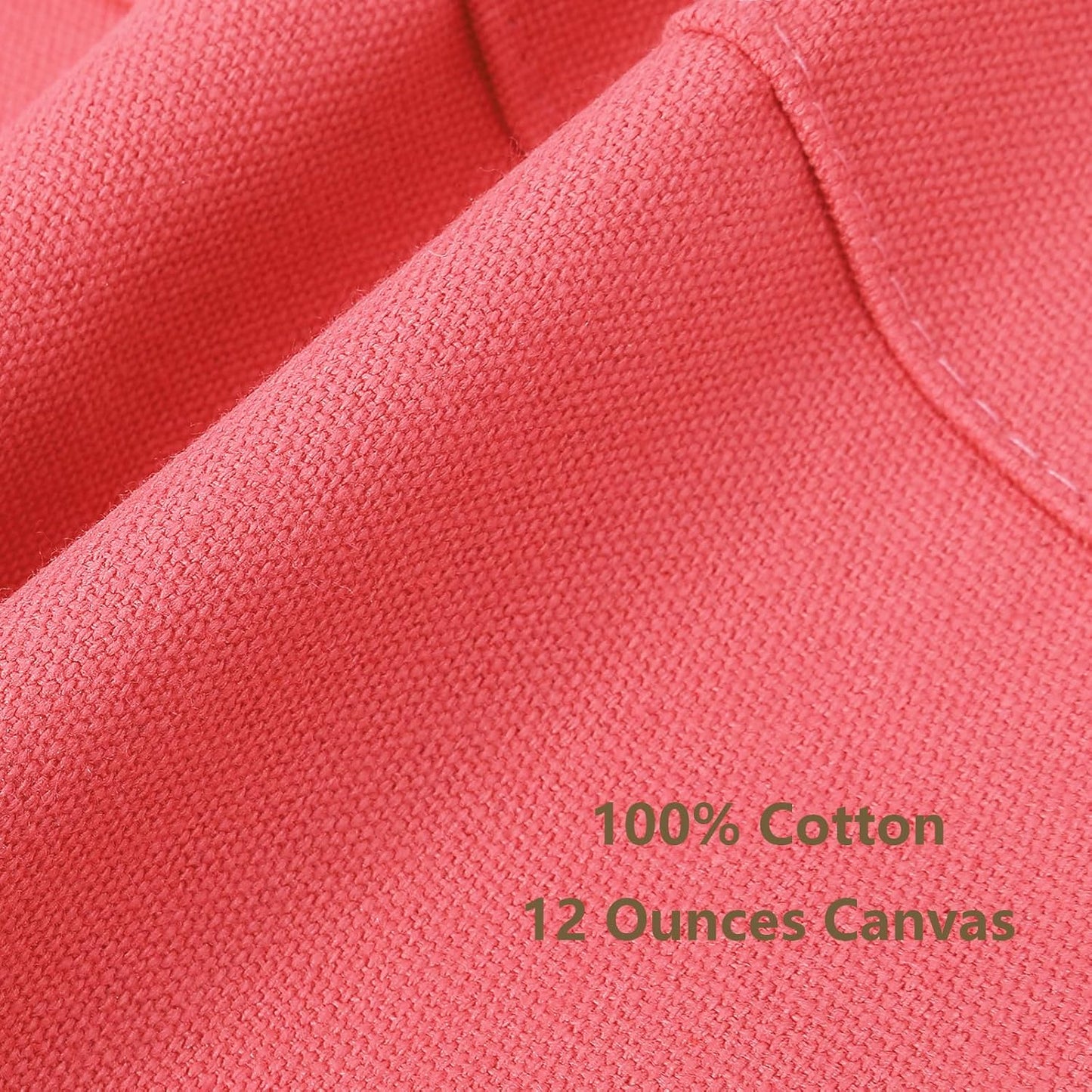 AFUN Chef Aprons for Women Men with Large Pockets, Cotton Canvas Cross Back Water Repellent Work Apron, Size M to XXL (Pink)