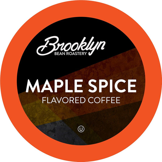 Brooklyn Beans Roastery Coffee Pods, Fall Maple Spice Flavored - Compatible with Keurig K Cup Brewers Including 2.0 Machines, 40 Count, Autumn-Inspired