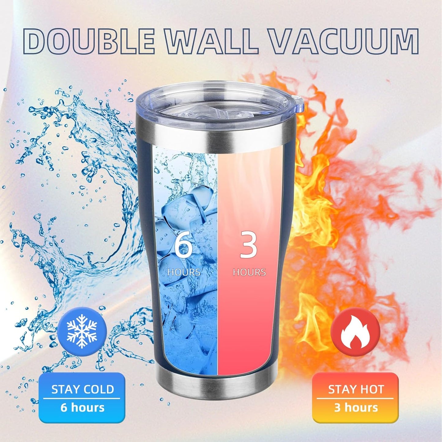 MEZMUT 20oz Coffee Tumbler with Lid and Straw Double Wall Vacuum Insulated Cup Stainless Steel Travel Mugs Insulated for Hot and Cold Leakproof Powder Coated Tumbler for Indoor and Outdoor