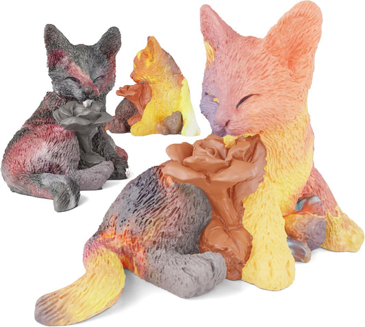 Rose Cat Candle Animal Resin Casting Soap Making Molds Silicone for Home Decorate 3D Clay Mold