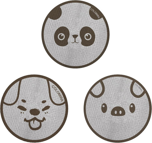 51mm Espresso Puck Screen 3-Pack, Lower Shower Screen, Metal Coffee Reusable Filter for Espresso Portafilter Basket, 1.7 Thickness(Cute Animal)