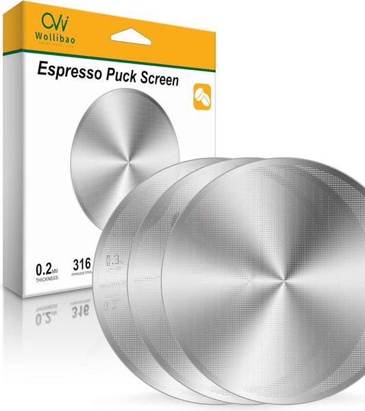 3 Pack Espresso Puck Screen for CASABREWS Espresso Machine, 316 Stainless Steel 0.2mm Ultra-Thin Coffee Espresso Filter Screen for Espresso Portafilter Filter Basket, 51mm
