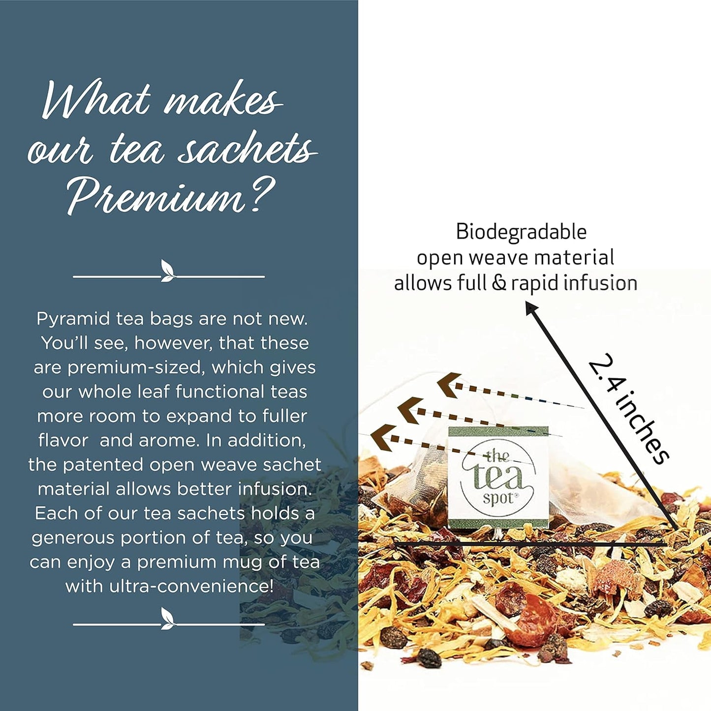 The Tea Spot Organic Immunity Tea with Natural Vitamin C for Immune Support|Blend of Adaptogens, Elderberry, Orange Peel, Ginger, Basil, Lemon Peel & Valerian Root | Caffeine-Free 15 Tea Bags