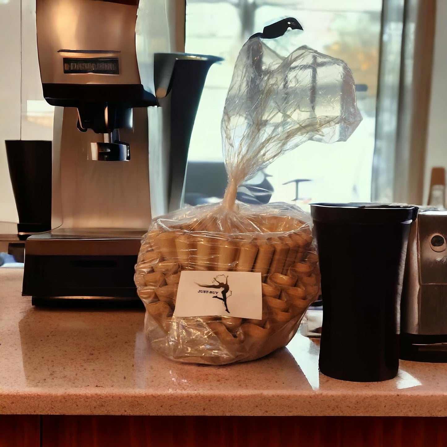 Natural, Unbleached, Coffee Filters Biodegradable and Compostable, Brown for Commercial and Home Coffee, for Large Basket 8-12 Cup - XL Size (200)