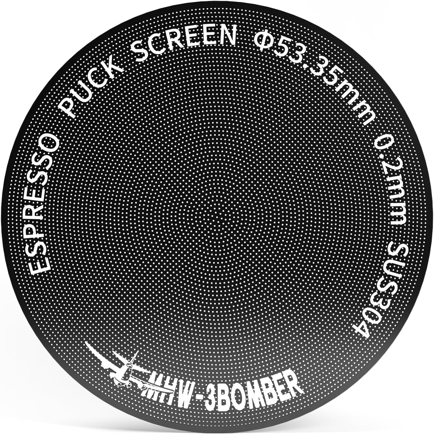 MHW-3BOMBER 54mm Espresso Puck Screen - 0.2mm Ultra Thin Espresso Puck - Metal Reusable Coffee Filter for Portafilter Basket 54mm - Puck Screen with Titanium Coating FG5641-OS