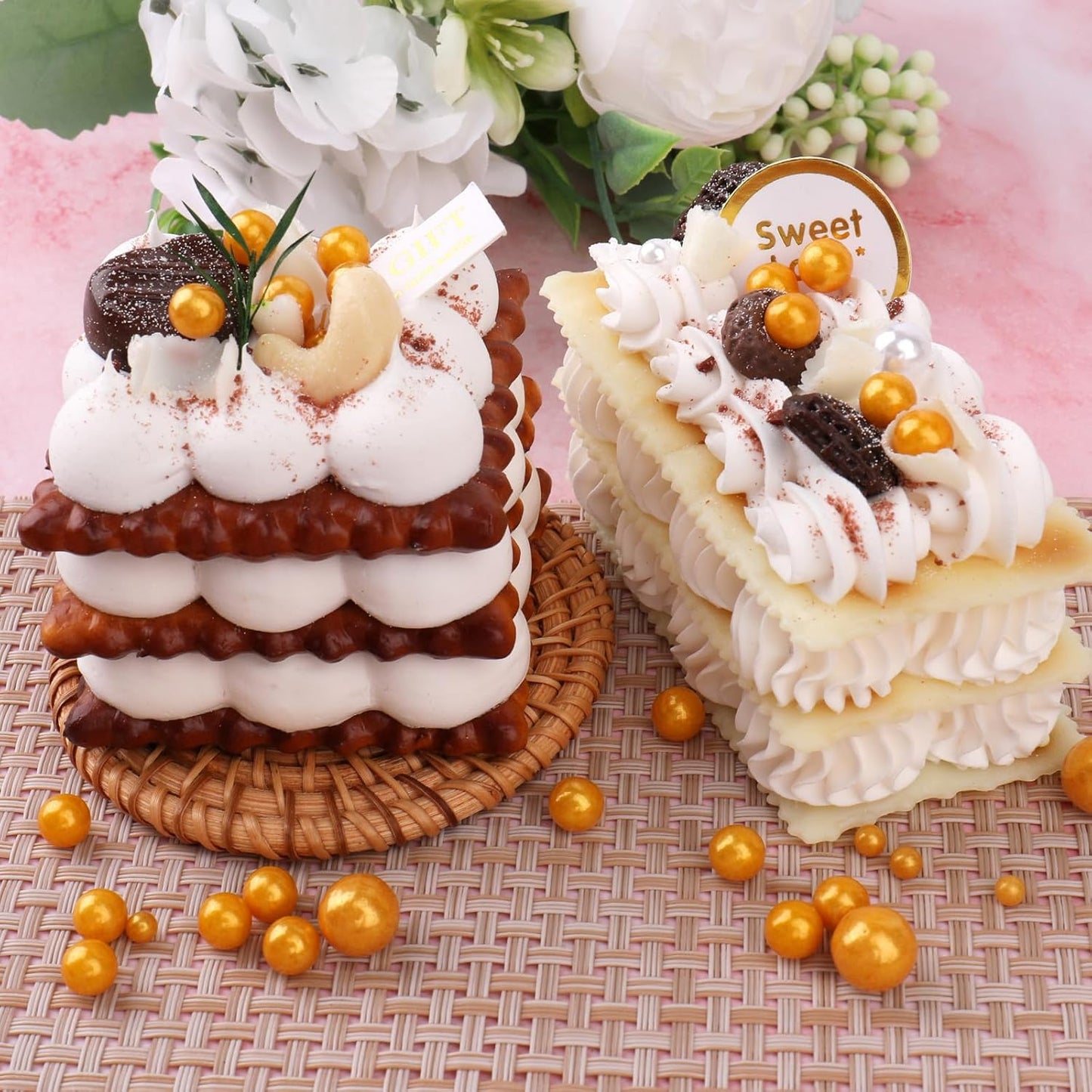 Matte Gold Pearl Sugar Sprinkles, 6 Sizes Mix Edible Sprinkles for Cake Decorating, Wedding Parties Supplies Cupcake Topping Cake Decorations 4.6 oz