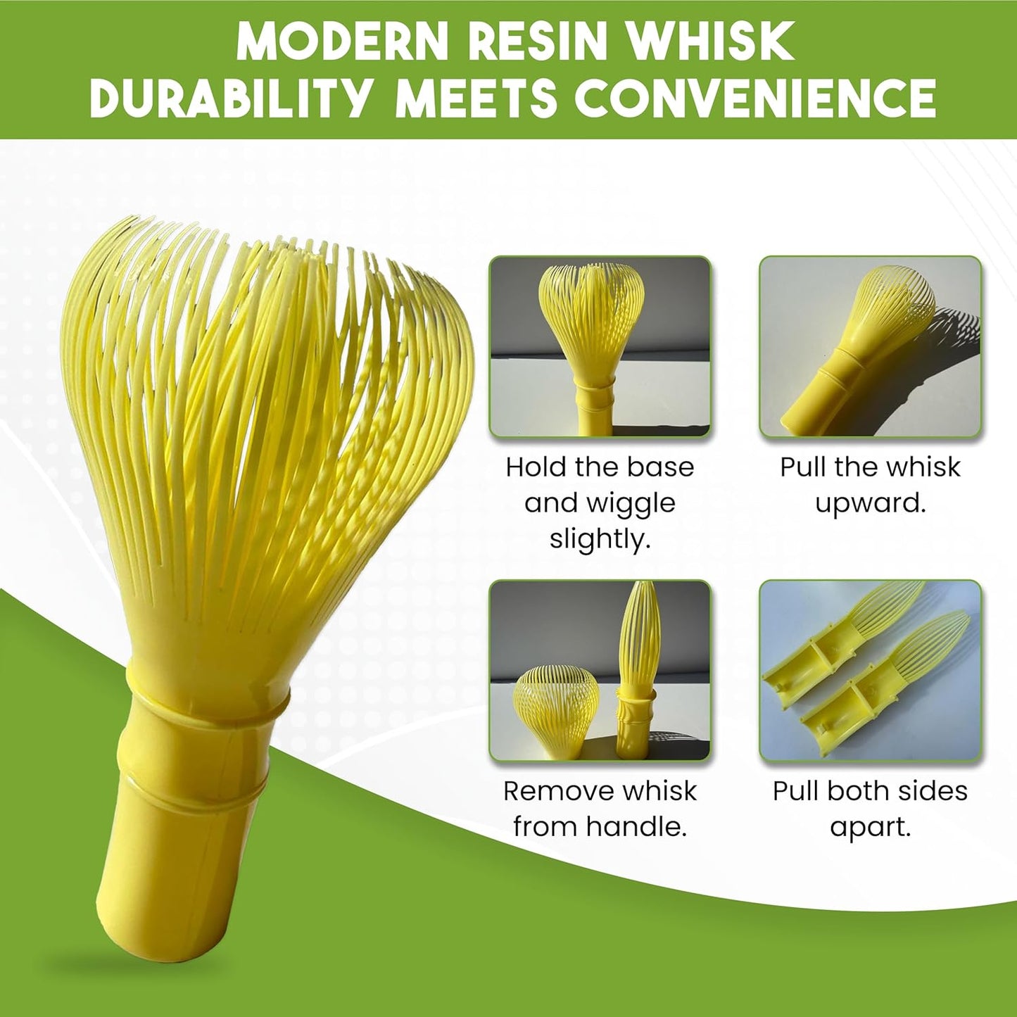 HAPPY PATH & CO Matcha Whisks for Japanese Matcha Tea - 100 prong Bamboo & Resin Whisk for Latte | Chasen Matcha Whisk | Traditional & Modern Whisks | Sustainable & Reusable Whisks for Koicha, Usucha