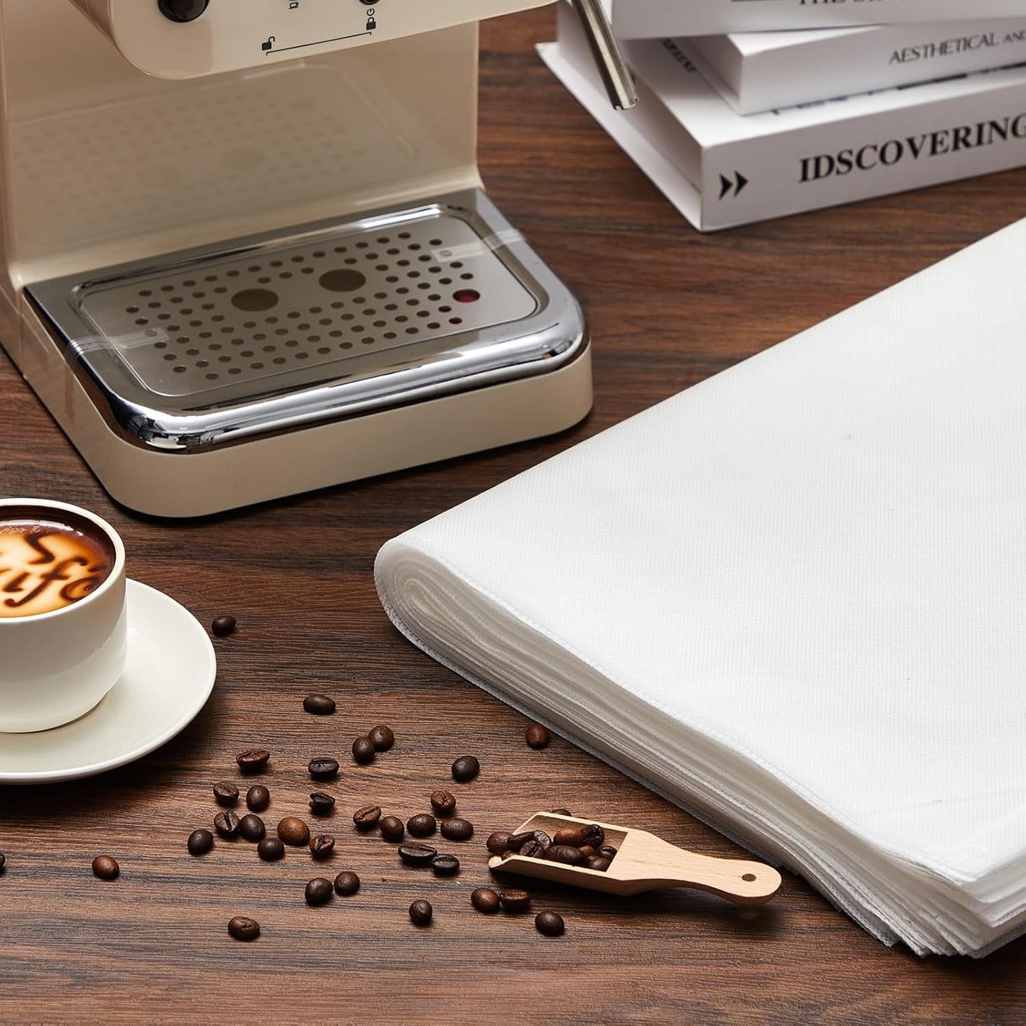 50 Pcs 20" x 20" Commercial Home Cold Brew Coffee Filter Bags with Drawstring, Disposable for Commercial Home Cold Brew Coffee Makers