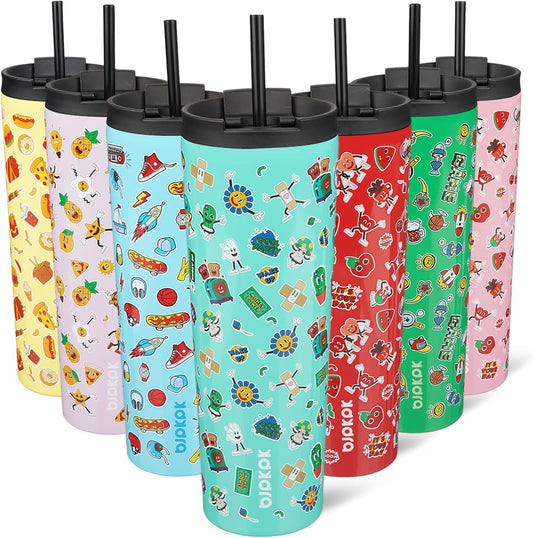 BJPKPK 30oz Stainless Steel Insulated Tumbler With lid And Straw Travel Coffee Thermal Tumblers Cup For Women And Men,Spring Party Green