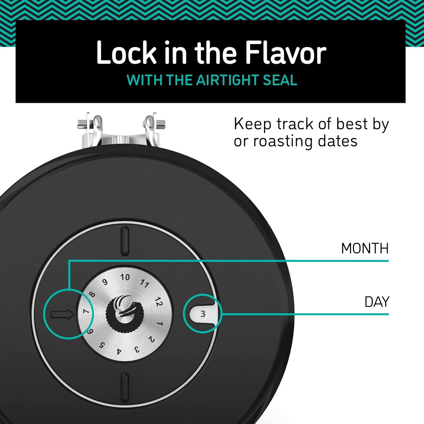 Coffee Gator Coffee Canister, 2pack 22oz Airtight Stainless Steel Kitchen Food Storage Container with Date Tracker, Scoop for Sugar, Grounds, Beans,Tea, Cereal, Flour, Cookies Jars - Gray&Silver