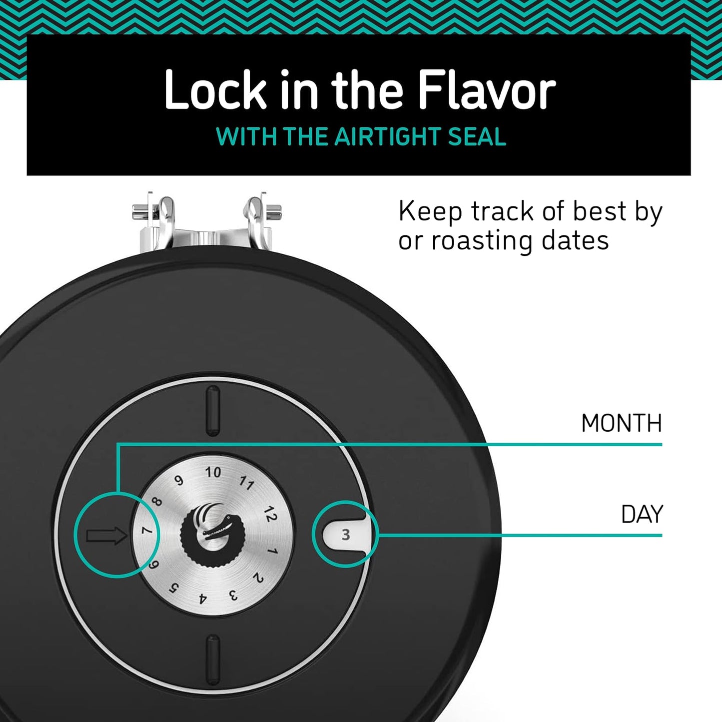 Coffee Gator Coffee Storage - 11oz Small Stainless Steel Tea and Sugar Containers - Stainless Steel Canisters with Date-Tracker, CO2 Valve for Freshness & Scoop - Silver