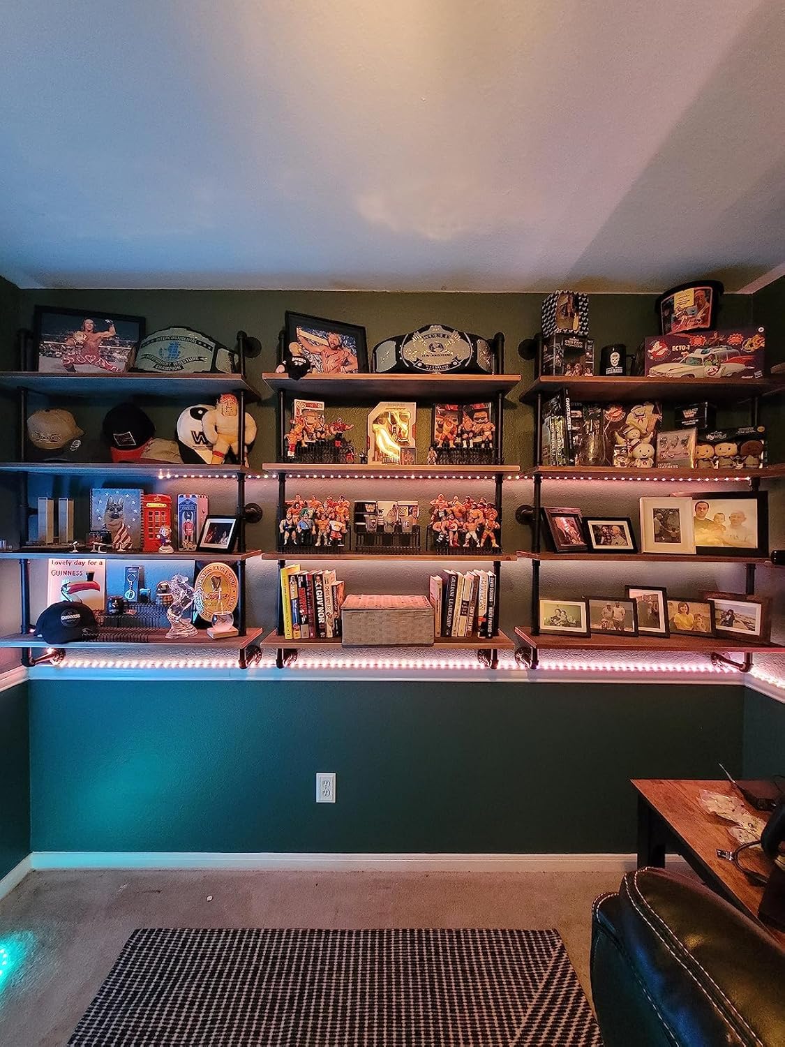 Pipe Shelves Industrial Pipe Shelving Shelves Real Wood Industrial Floating Pipe Shelves with Wood Planks 36 inch Wall Shelves Rustic Hanging Bookshelf Farmhouse Kitchen Bar Shelving