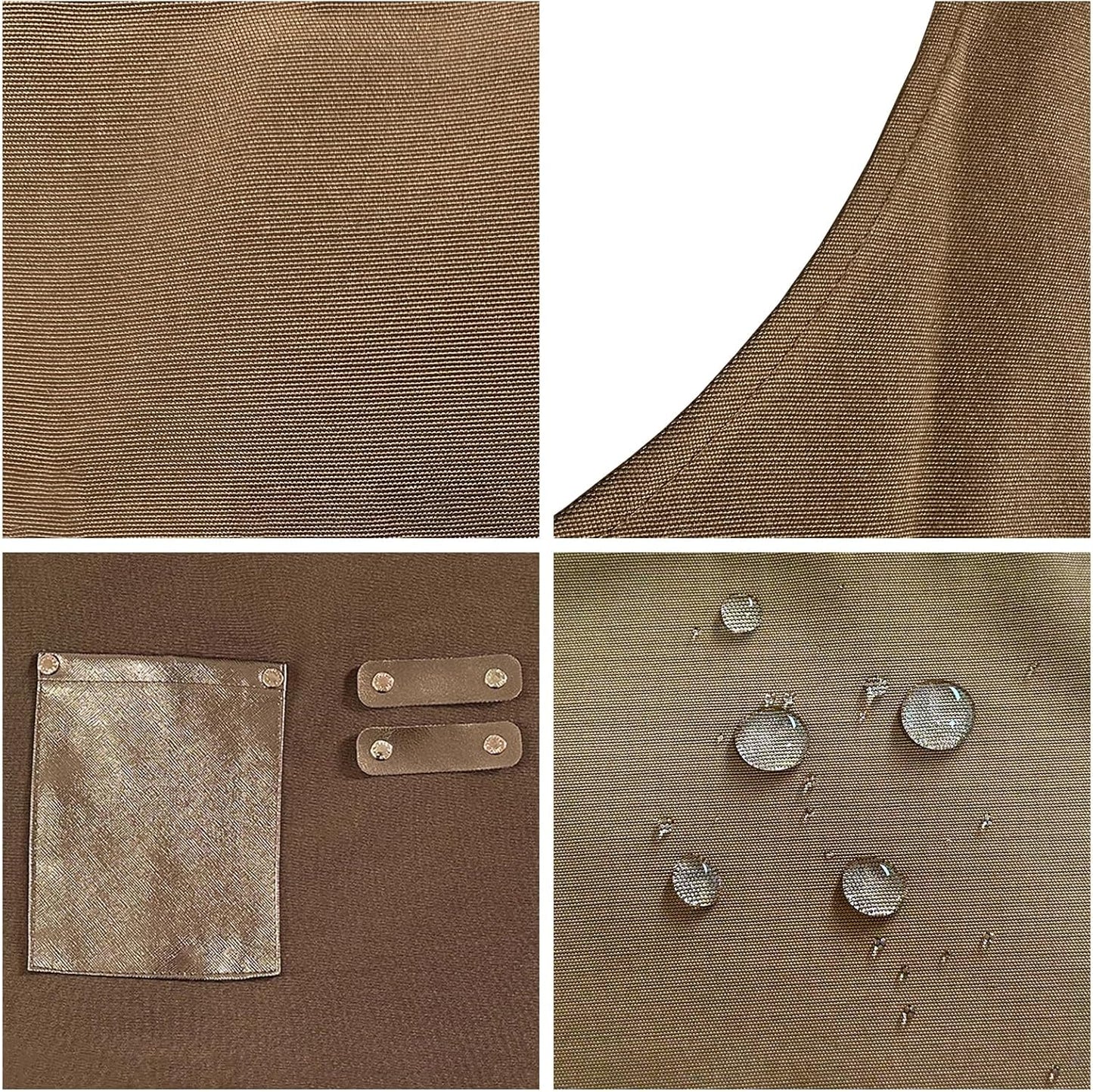 Barista Waitress Chef Cooking Aprons Waterproof Canvas Hair Stylists Apron with 3 Pockets for Women