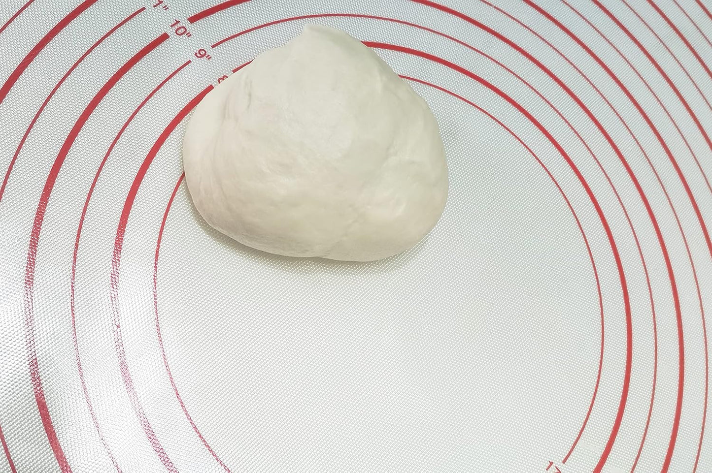 Yansumi Silicone Pastry Mat Extra Large Non-Slip Mat for Rolling Dough Pie Crust and Baking Non-Stick with Measurements (24x16, Red)