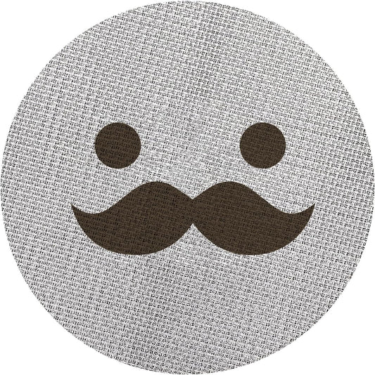 58.5mm Espresso Puck Screen, Lower Shower Screen, Metal Coffee Reusable Filter for 58mm Espresso Portafilter Basket, 1.7 Thickness(Mustache)