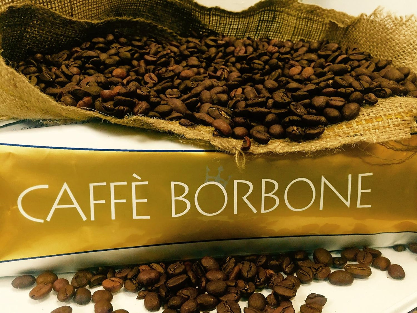 Caffe Borbone Whole Bean Coffee, Medium-Dark Roast, Gold Blend, Authentic Italian Coffee, 2.2 lb Bag (Pack of 2)