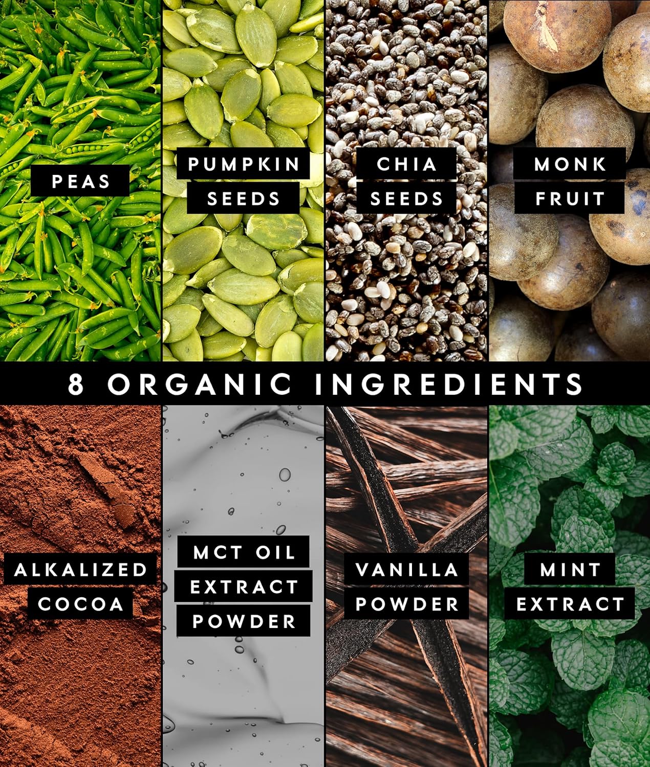 Truvani Vegan Pea Protein Powder | Mint Chocolate | 20g Organic Plant Based Protein | 20 Servings | Keto | Gluten & Dairy Free | Low Carb | No Added Sugar