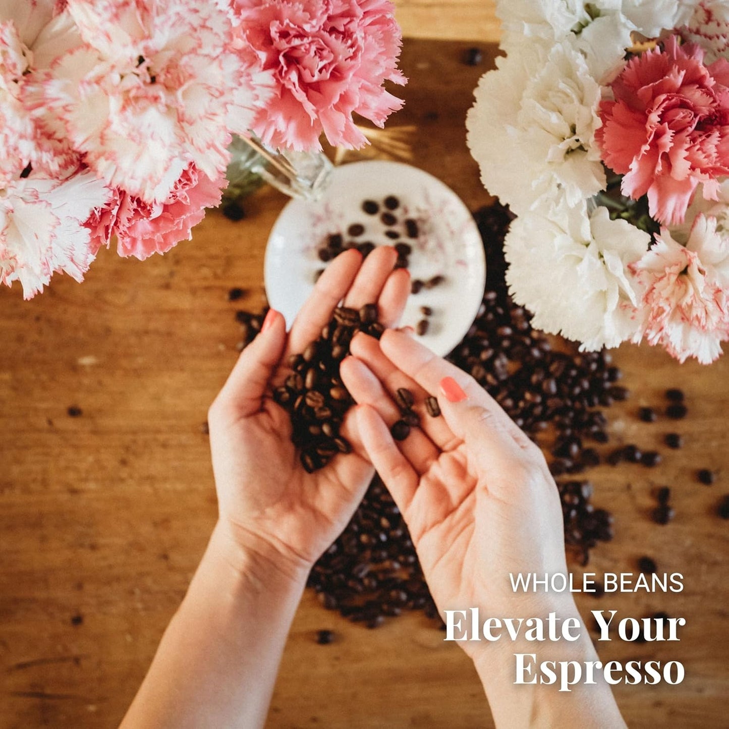 Caffe Vergnano 1882 Espresso Whole Bean Arabica Roast Coffee, 2.2 lb bag - Italian Medium Roast Coffee Beans with notes of Chocolate, Nuts & Caramel, Intensity 7/10-1000g Bag (2 Pack)