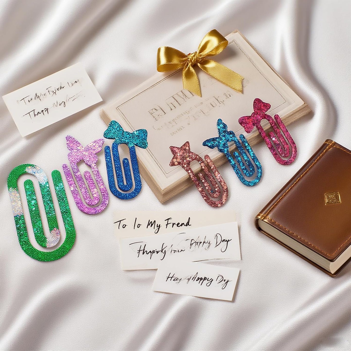 Resin Bookmark Mold Silicone Molds for Epoxy Paperclips, 9-in-1 Heart & Star Shapes, Quick Release Craft Supplies, Gift for Book Lovers