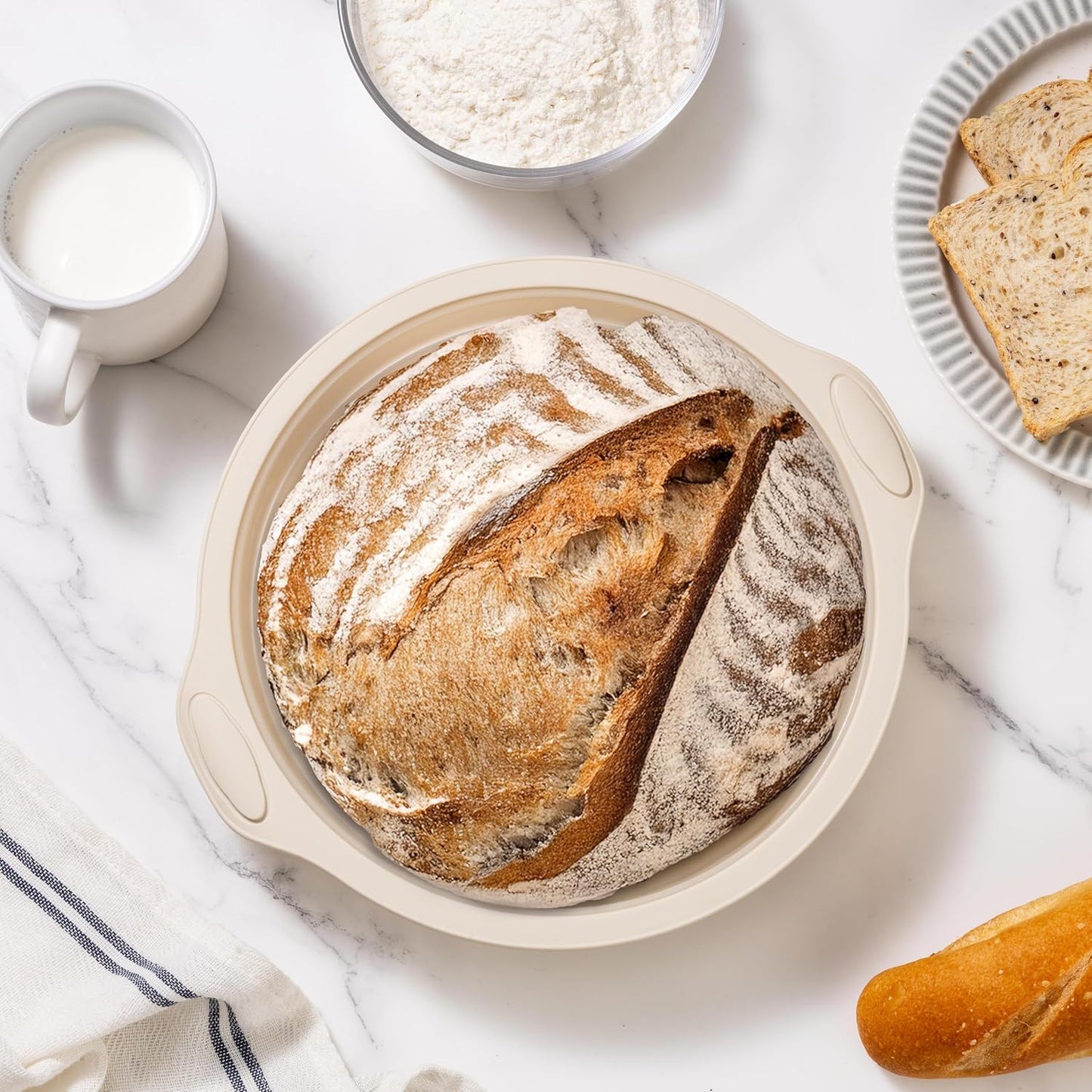 COOK WITH COLOR 17 Pc. Silicone Baking Pan Set - Non-Stick & Easy Clean Silicone Muffin Pans for Baking with Sturdy Metal Frame for Stability, Flexible Cake Molds, Includes Measuring Cups and Spoons