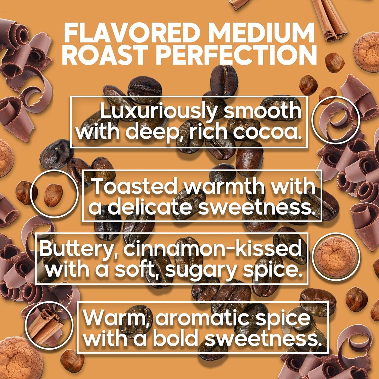 Sarasota Coffee Ground Snickerdoodle Sugar Cookie | Medium Roast Gourmet Flavored Coffee Grounds | Low Acid, Mold Free, Specialty Grade Flavored Bulk Ground | 5lb (80 oz)