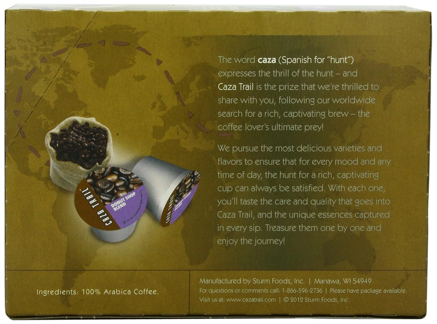 Caza Trail Coffee, Donut Shop Blend, 24 Single Serve Cups