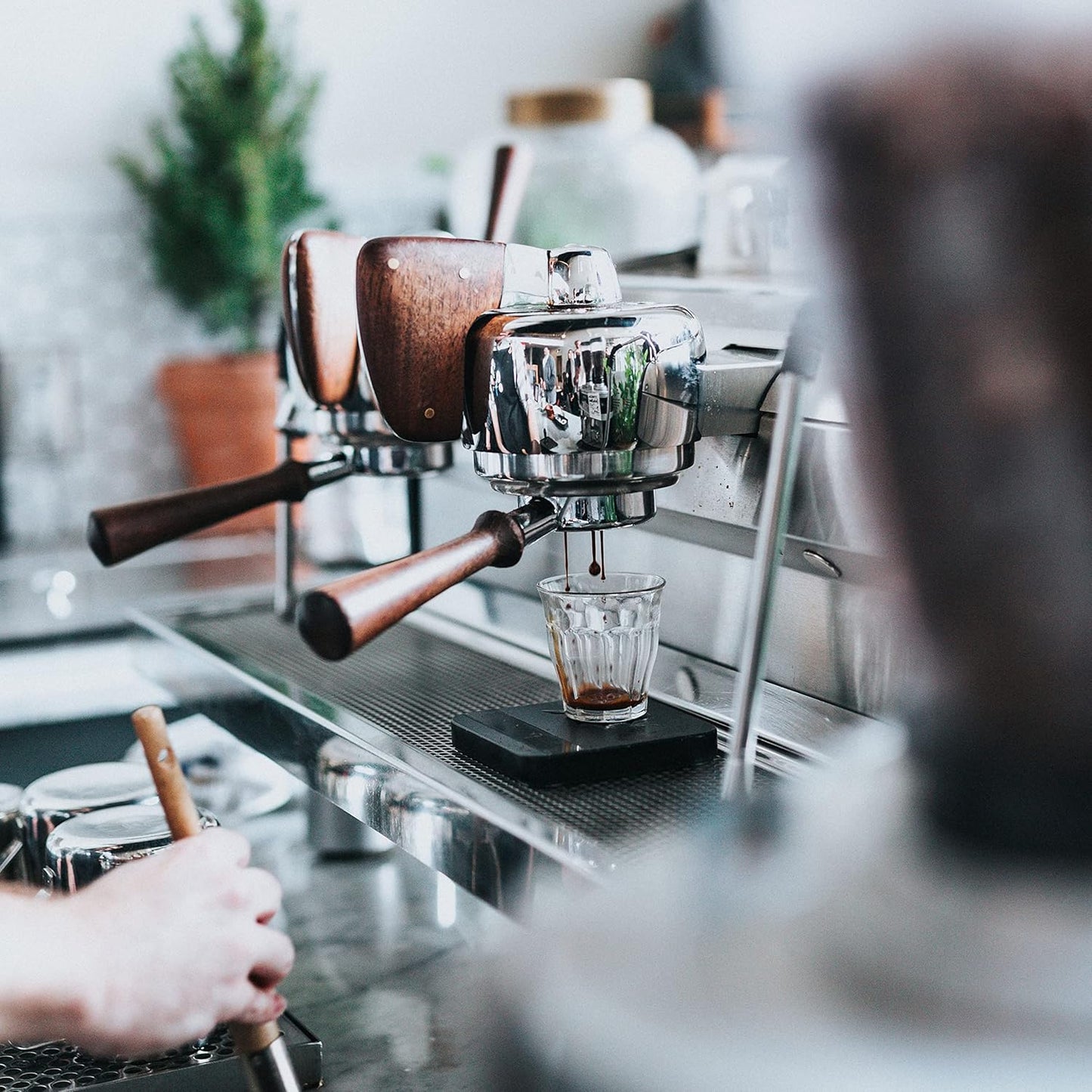 Espresso Cups Set of 4 Clear Glass Cups 3oz for Coffee/Milk, Coffee Mugs Insulated Shot Glasses Regular Espresso Accessories in Kitchen/Office/Bar, Easy to Clean (3oz-4 Pack)