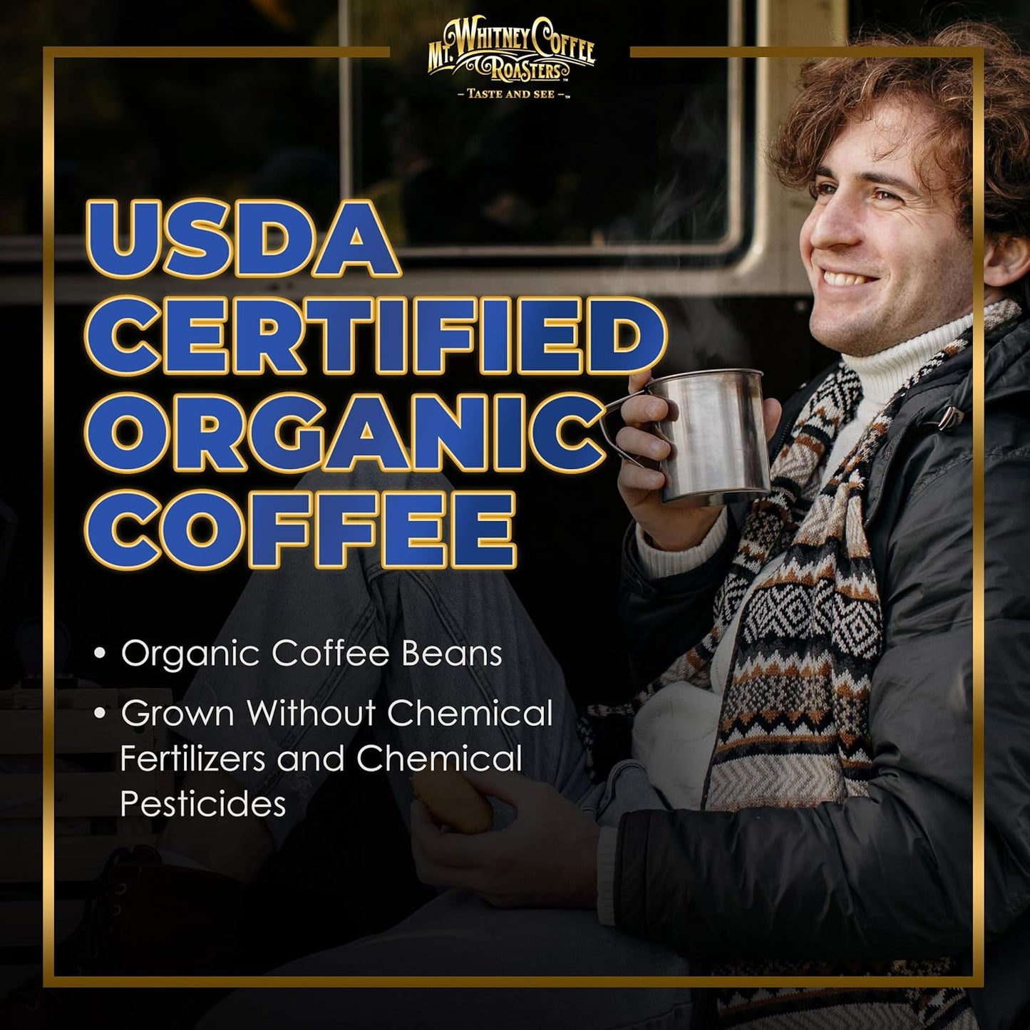 Mt. Whitney Organic Gayo Mountain Sumatra, Medium Dark Roast, Low Acid Coffee (Ground, 12 Oz)