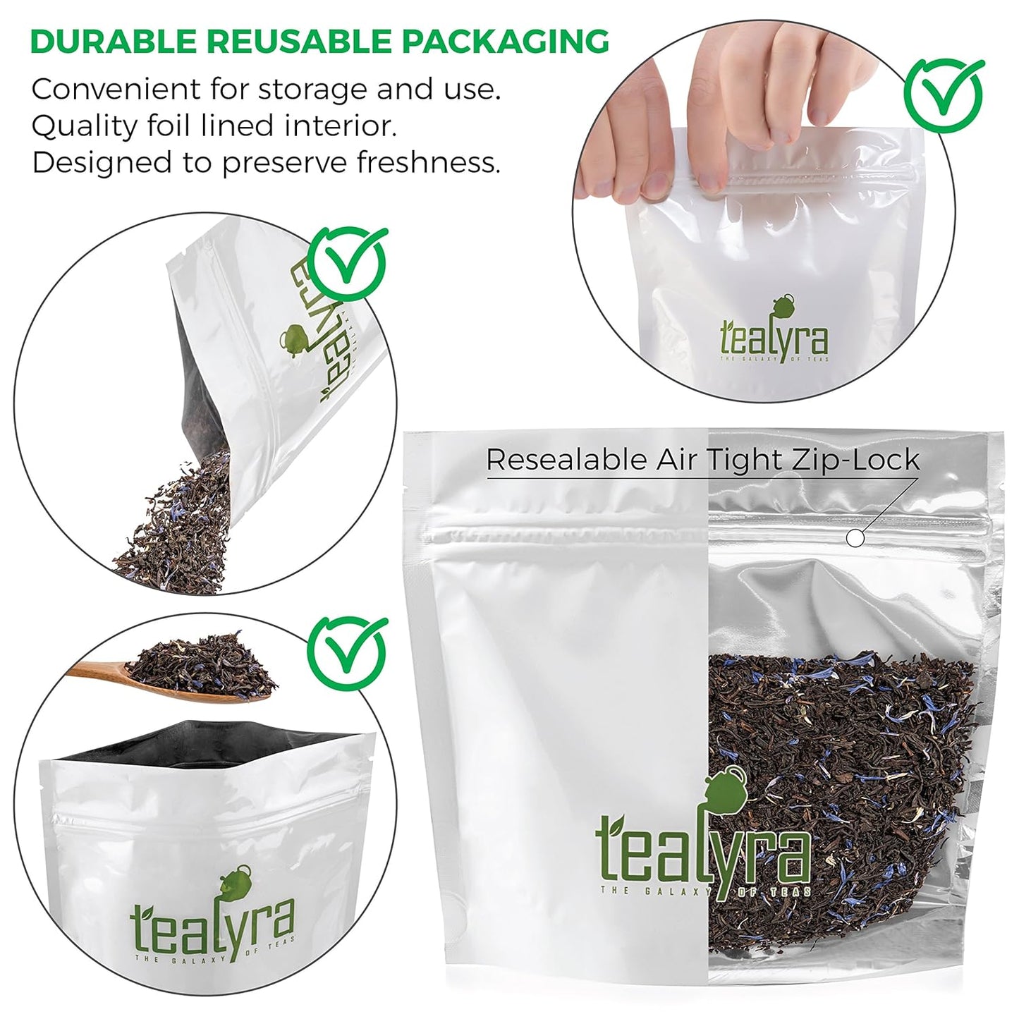 Tealyra - Cream Earl Grey Moonlight | Luxurious Black Loose Leaf Tea | Citrusy Bergamot & French Vanilla Flavor | All Natural Ingredients, 100g (3.5-ounce)