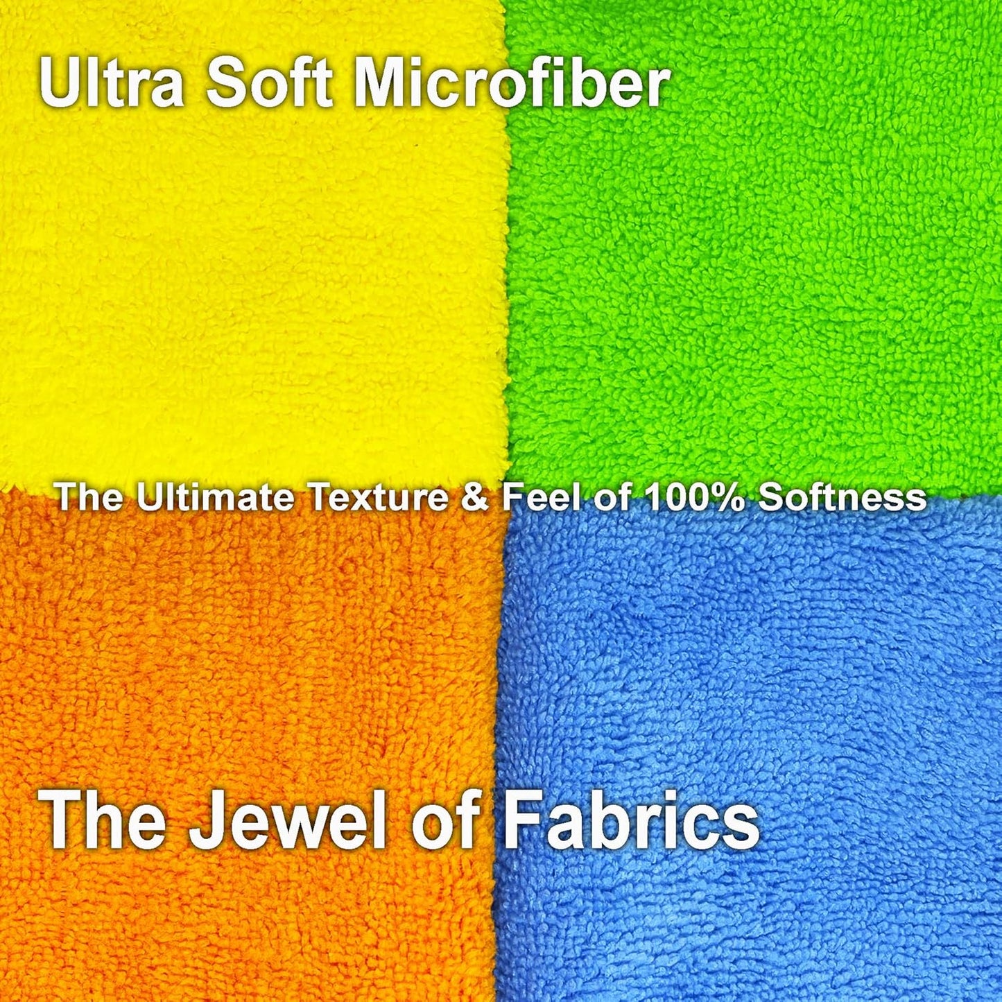 Microfiber Cleaning Cloths - 36 Pack, 16x16 Reusable, Lint-Free, Highly Absorbent Towels for Home, Kitchen, Car Detailing & Windows - Soft, Durable, Washable Cleaning Rags (Mix Color, 16" x 16")