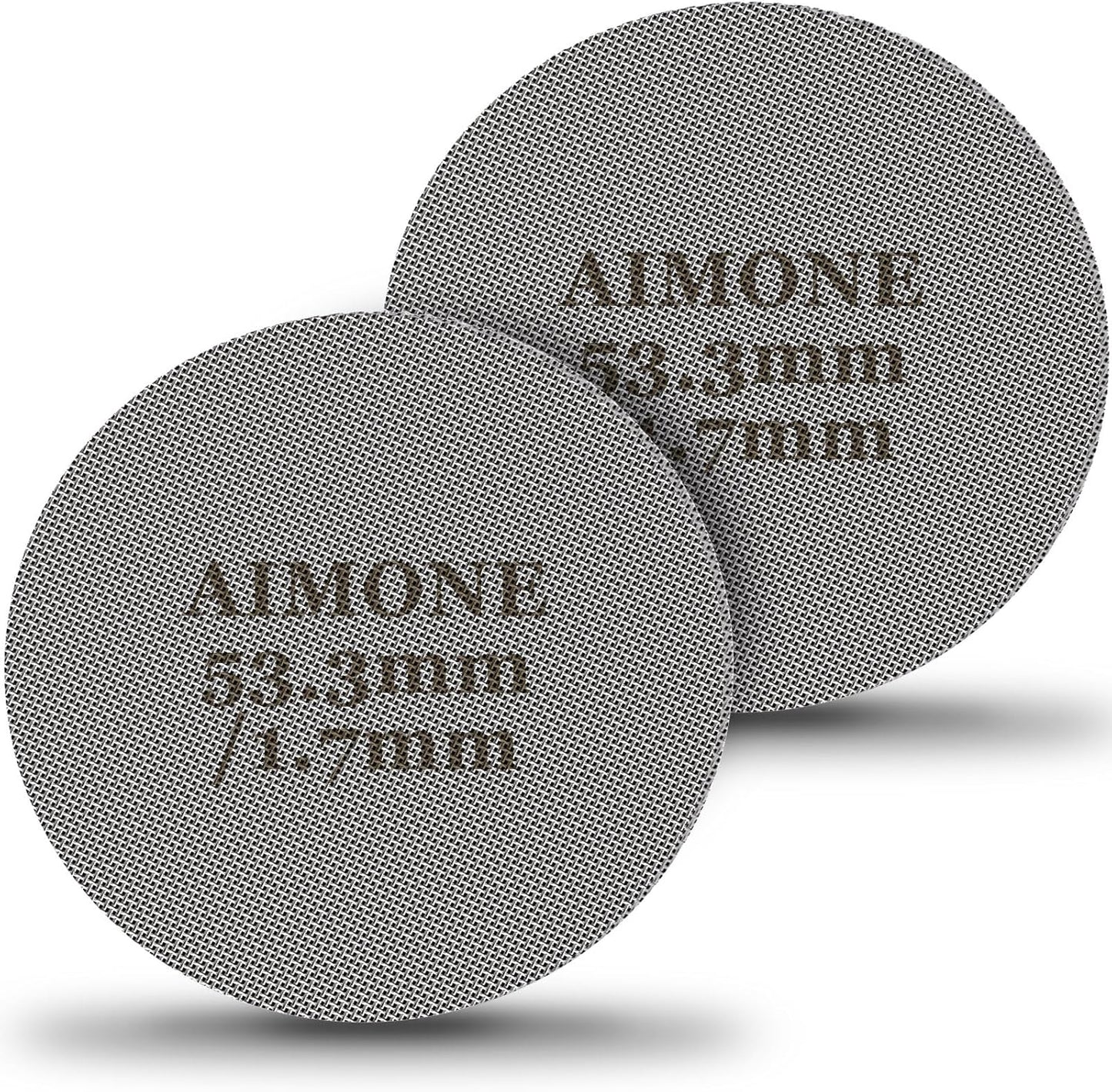 Espresso Puck Screen - Lower Shower Screen Compatible With Espresso Portafilter Filter Basket, Reusable1.7mm Thickness,150μm, 316 Stainless Steel (2, 53.3MM)
