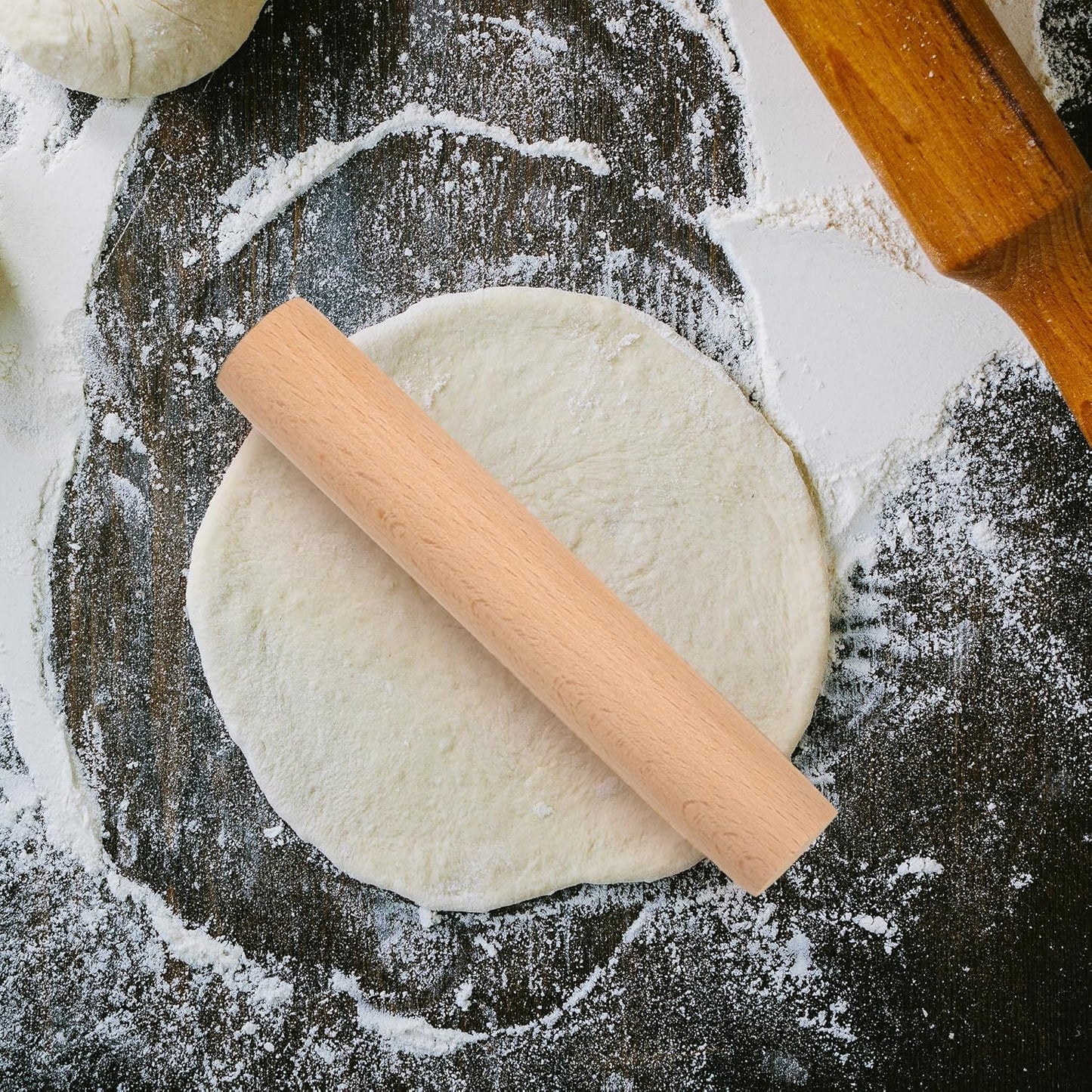 15 Pcs Small Wooden Rolling Pin for Dough, 6 Inch Dumpling Rolling Pin for Baking, Mini Kitchen Wood Rollings Pins for Pizza, Bread, Home Cooking