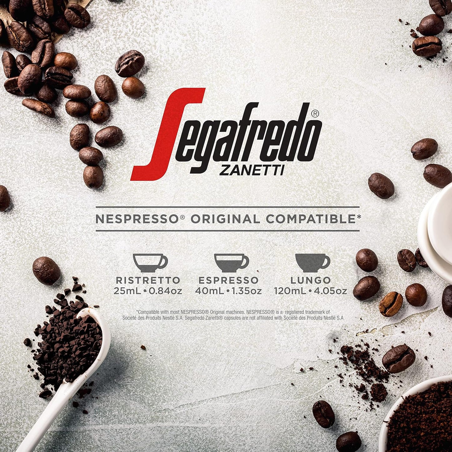 Segafredo Zanetti Espresso Capsules – Aluminum Pods for Nespresso Original Machines – Medium Roast Premium Espresso with a Sweet Aroma – Subtle, Intensity 9 – Sinfonia, 10 Count